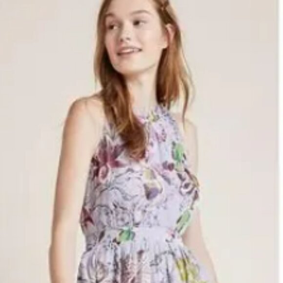 Anthropologie Hermia Midi Floral Dress Sz 4 EUC - Picture 9 of 10